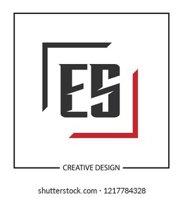 Initial Letter ES Logo Template Design