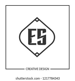 Initial Letter ES Logo Template Design