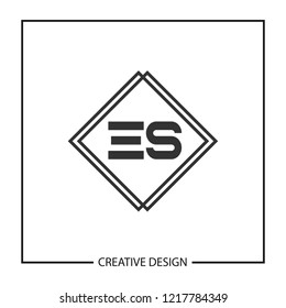 Initial Letter ES Logo Template Design