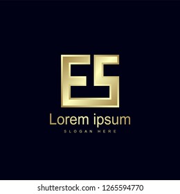 Initial Letter ES Logo Template Vector Design