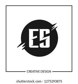 Initial Letter ES Logo Template Design