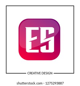 Initial Letter ES Logo Template Design