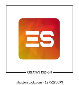 Initial Letter ES Logo Template Design