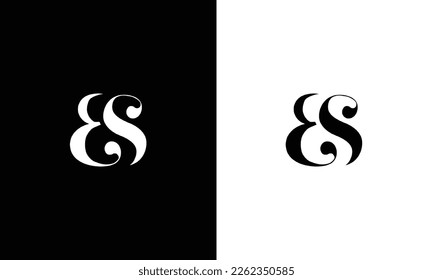 Initial Letter ES Logo Template Design