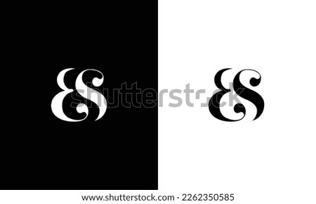 Initial Letter ES Logo Template Design Stock fotó © 