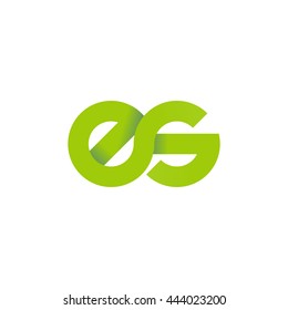 initial letter es modern linked circle round lowercase logo green