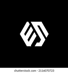 Initial letter ES monogram logo template design