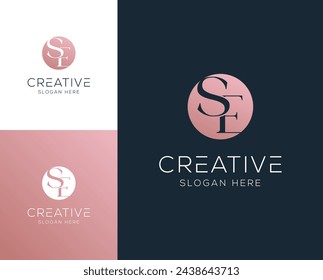 Initial letter ES SE logo design vector illustration