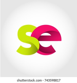 Initial Letter ES SE Rounded Lowercase Logo. Logo template.
