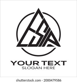Initial letter ESP logo template colored gray triangle architectural shape