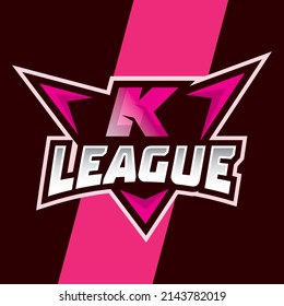 initial letter esport logo illustration design, gaming initial mascot logo, esport team logo ideas