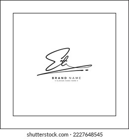 Initial Letter ET Logo - Handwritten Signature Logo