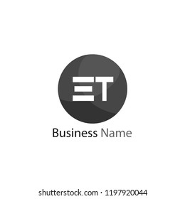 Initial Letter ET Logo Template Design
