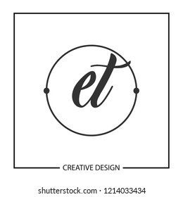 Initial Letter ET Logo Template Design