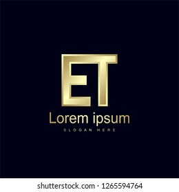 Initial Letter ET Logo Template Vector Design