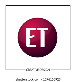 Initial Letter ET Logo Template Design