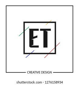 Initial Letter ET Logo Template Design
