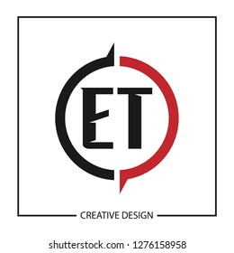 Initial Letter ET Logo Template Design