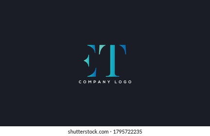 Initial Letter ET or TE Logo Design vector Template. Creative Abstract ET Logo Design Vector Illustration