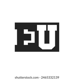 Ursprünglicher Buchstabe EU-Logo Design Vorlage. EU-Logo