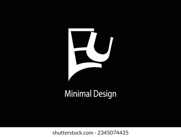 Initial Letter EU logo icon design template elements Stock Vector Image  Art