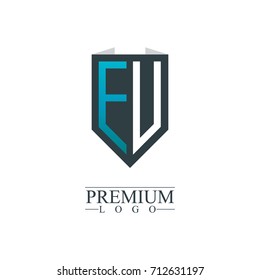 Initial Letter EV Company Design Logo Template