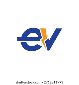 Anfangsbuchstabe EV-Logo-Symboldesign