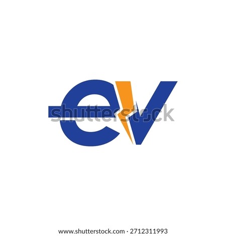Initial letter EV logo icon design