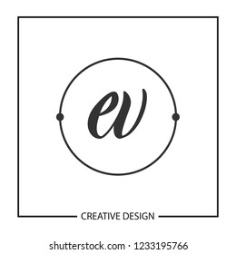 Initial Letter EV Logo Template Design