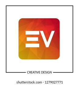 Initial Letter Ev Logo Template Design Stock Vector (Royalty Free ...