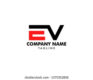 Initial Letter EV Logo Template Design