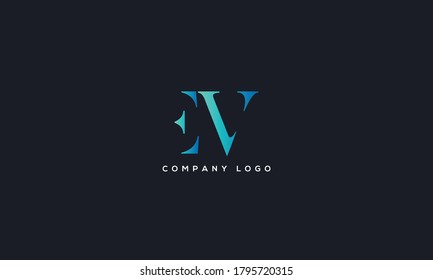 Initial Letter EV or VE Logo Design vector Template. Creative Abstract EV Logo Design Vector Illustration