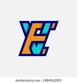 Initial Letter EV or VE Logo, Monogram Logo letter E with V combination, design logo template element, vector illustration