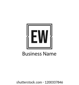 Initial Letter EW Logo Template Design