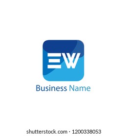 Initial Letter EW Logo Template Design