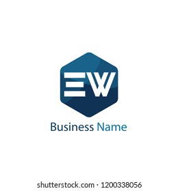 Initial Letter EW Logo Template Design