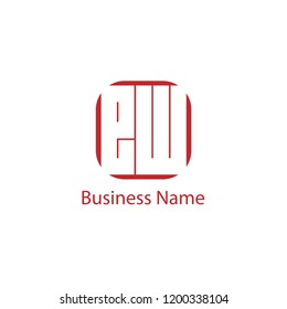 Initial Letter EW Logo Template Design