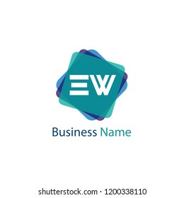 Initial Letter EW Logo Template Design