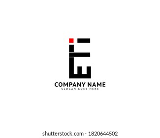 Diseño de plantilla de logotipo de carta inicial EWI