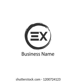Initial Letter EX Logo Template Design