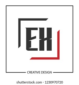 Initial Letter EX Logo Template Design