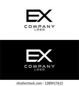 initial letter ex, xe logotype company name design template vector