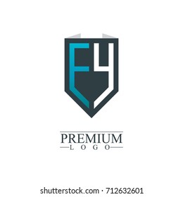 Initial Letter EY Company Design Logo Template