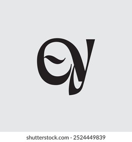 Initial letter EY logo design
