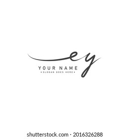 Initial Letter EY Logo - Hand Drawn Signature Logo