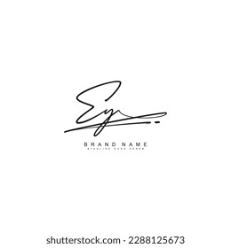 Initial Letter EY Logo - Hand Drawn Signature Style Logo