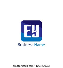 Initial Letter EY Logo Template Design