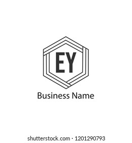 Initial Letter EY Logo Template Design