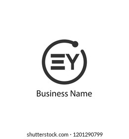 Initial Letter EY Logo Template Design