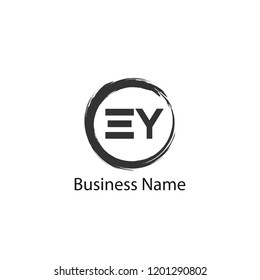 Initial Letter EY Logo Template Design